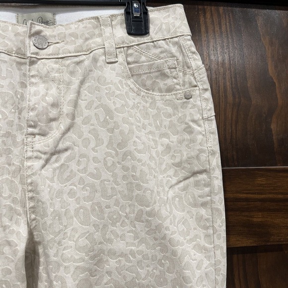 Charlie Paige women pants medium leopard cheetah elastic waist - Picture 6 of 14